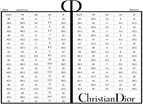 cristian dior shows|Christian Dior shoe size chart.